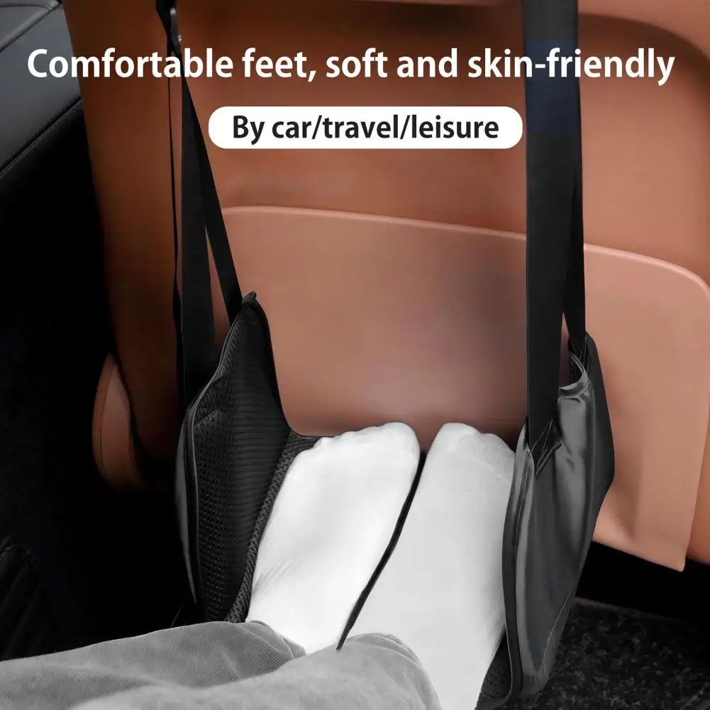

Travelling Foot Hammock Adjustable Airplane Foot Hammock for Office Travel Wide Platform Base for Under-desk Relaxation Portable