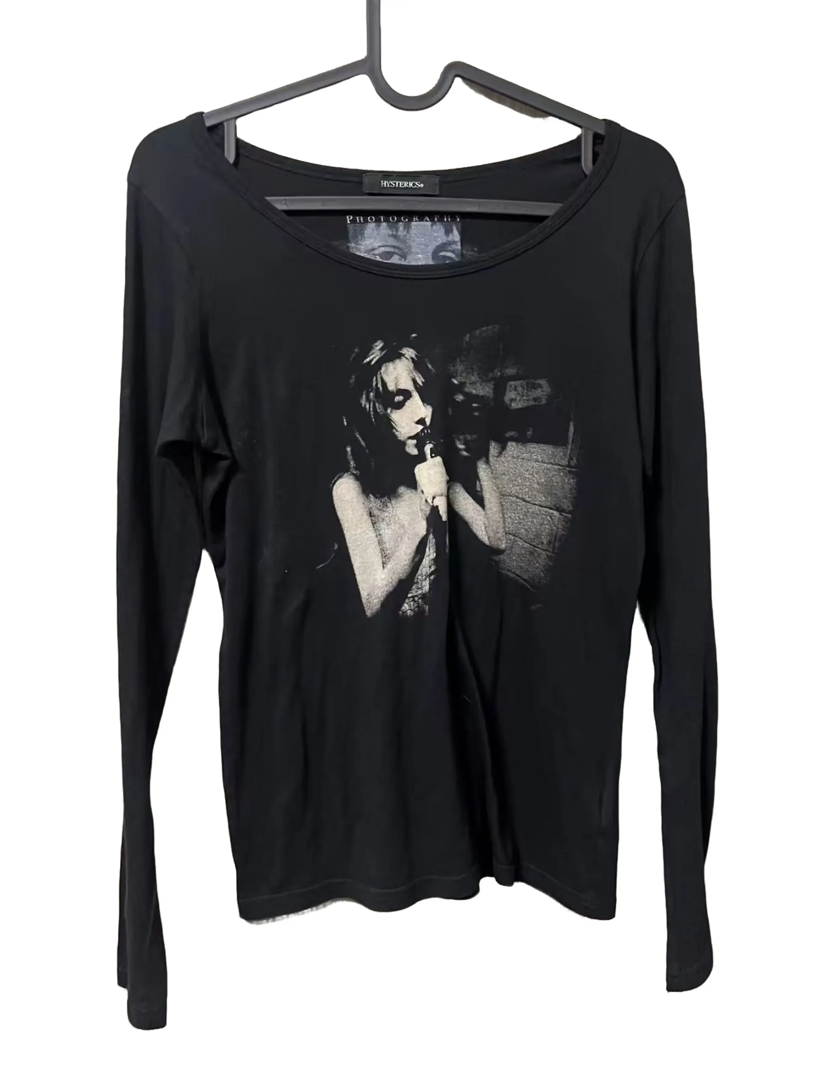Hysteric glamour rock black print long sleeve t-shirt