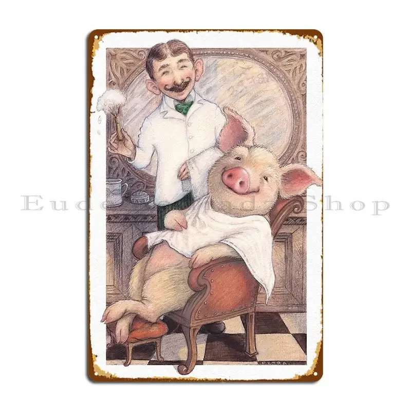 Barber Barber Shave A Pig Metal Sign Cinema Wall Cave Wall Decor Customize Club Tin Sign Poster
