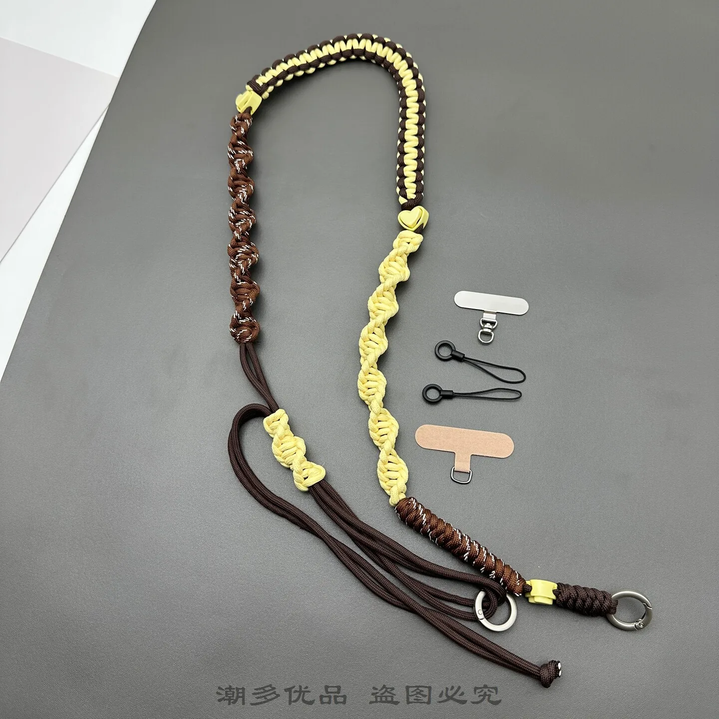 Handmade Multifunctional Crossbody Adjustable Mobile Phone Charm Camera Shoulder Bag Replacement Rope Woven Lanyard