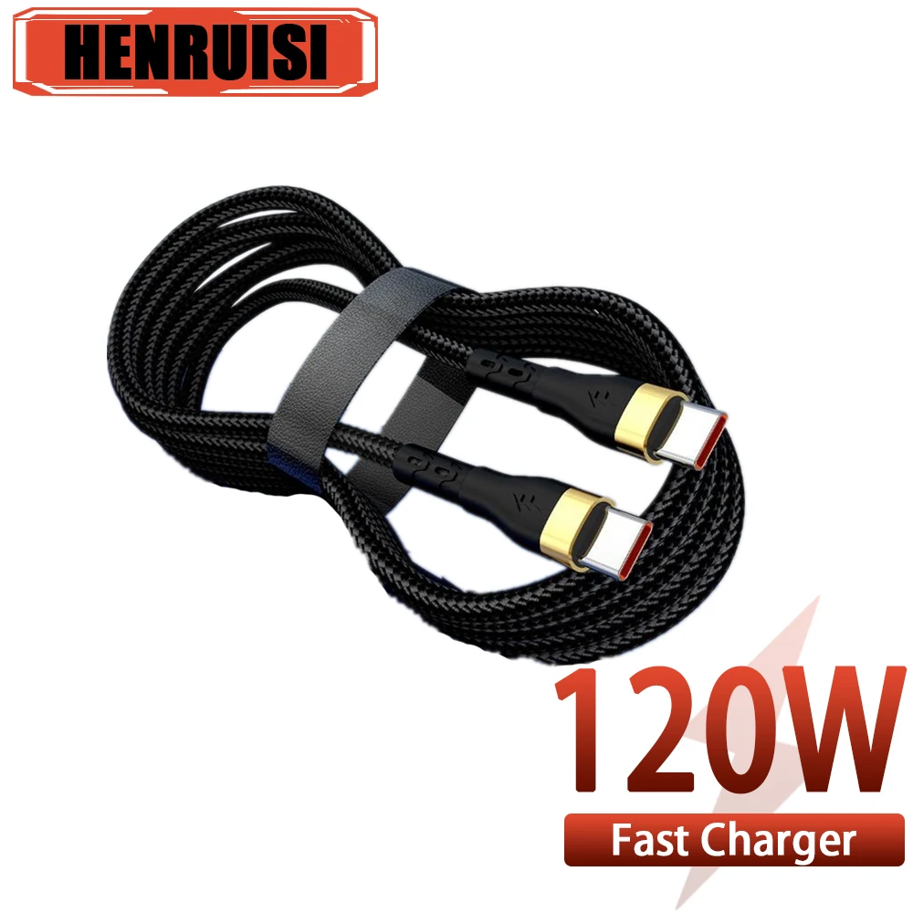 120W kabel USB C do typu C PD szybki przewód do telefonu komórkowego dla Huawei Xiaomi 14 Samsung Andriod kabel do szybkiego ładowania 3.0