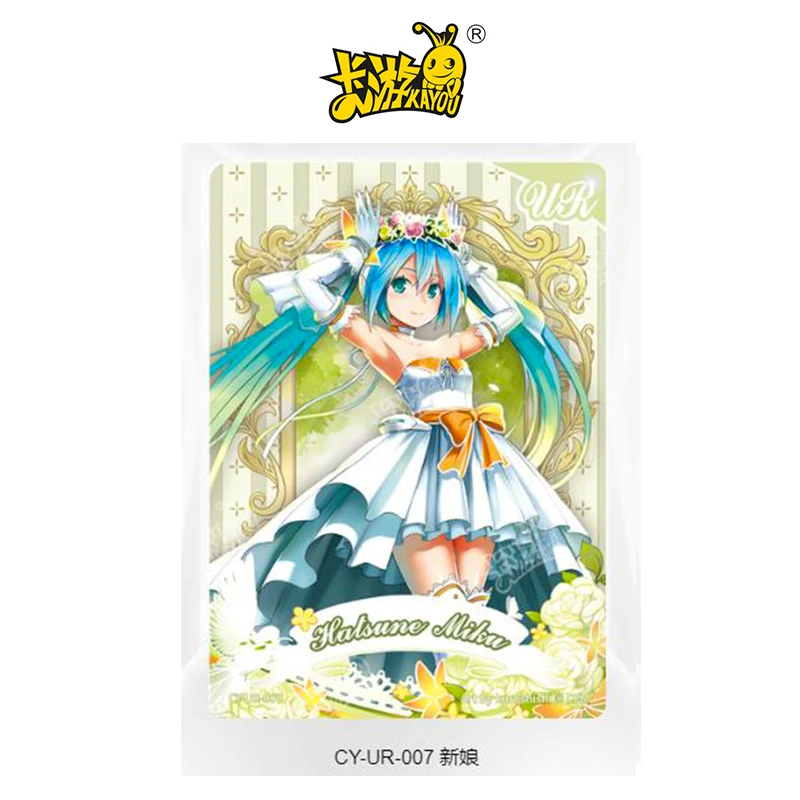 Kayout UR series (001-010) karta kolekcjonerska Hatsune Miku Megurine Luka postacie z Anime brązująca karta flash zabawki prezent świąteczny