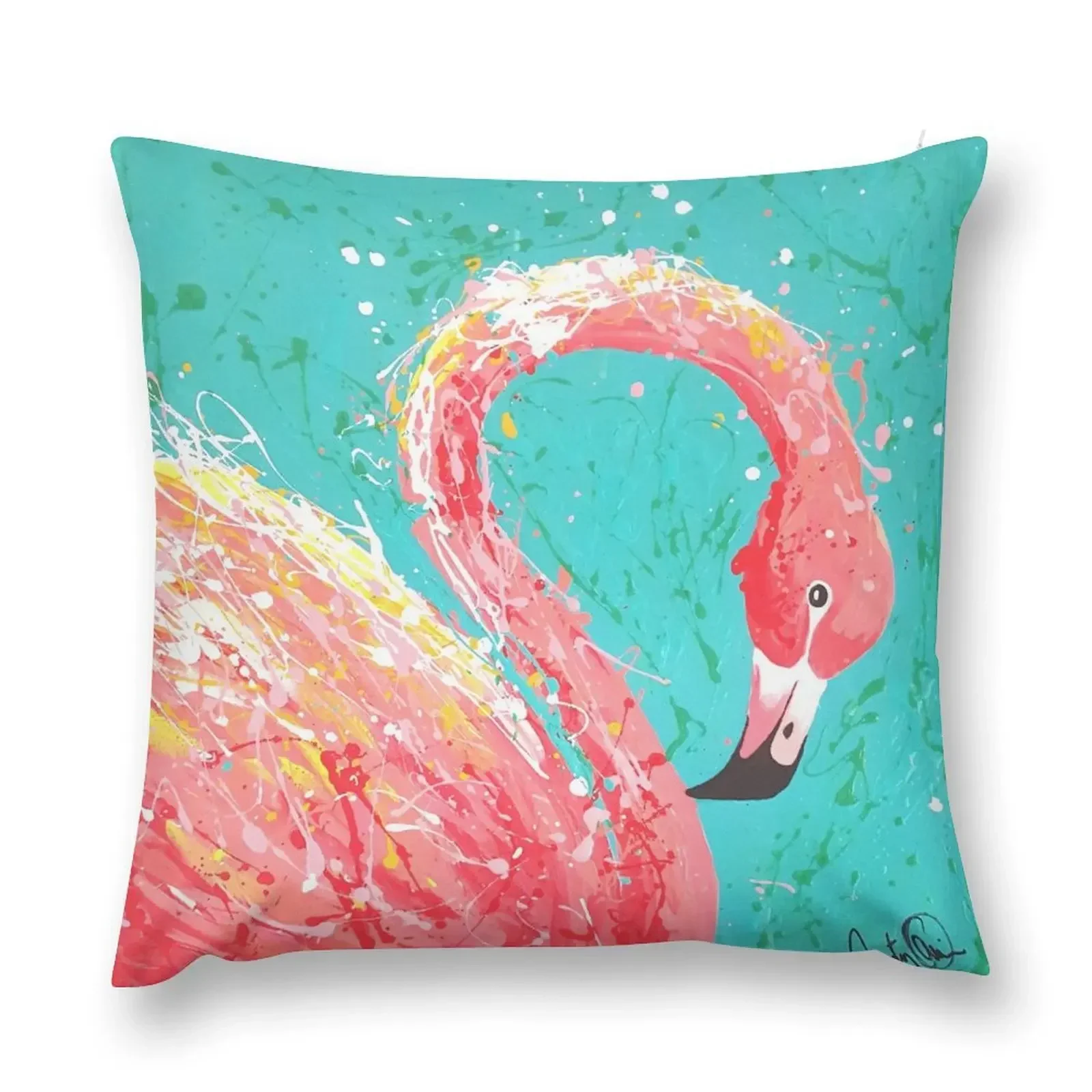 Flaunting Flamingo Throw Pillow Pillowcase Pillowcases For Pillows pillow