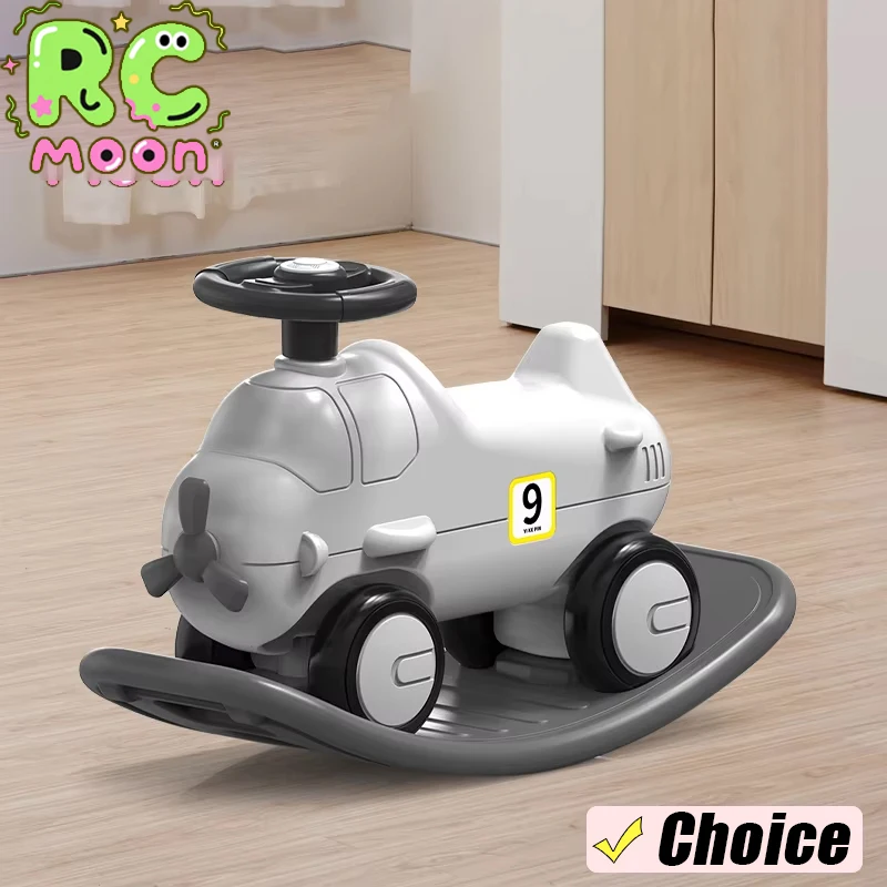 

Children's Rocking Horse Safe Multifiunctional Antiskidding Anti-Fall Baby Gifts Swinging Horse Steering Wheel Baby Car Toy