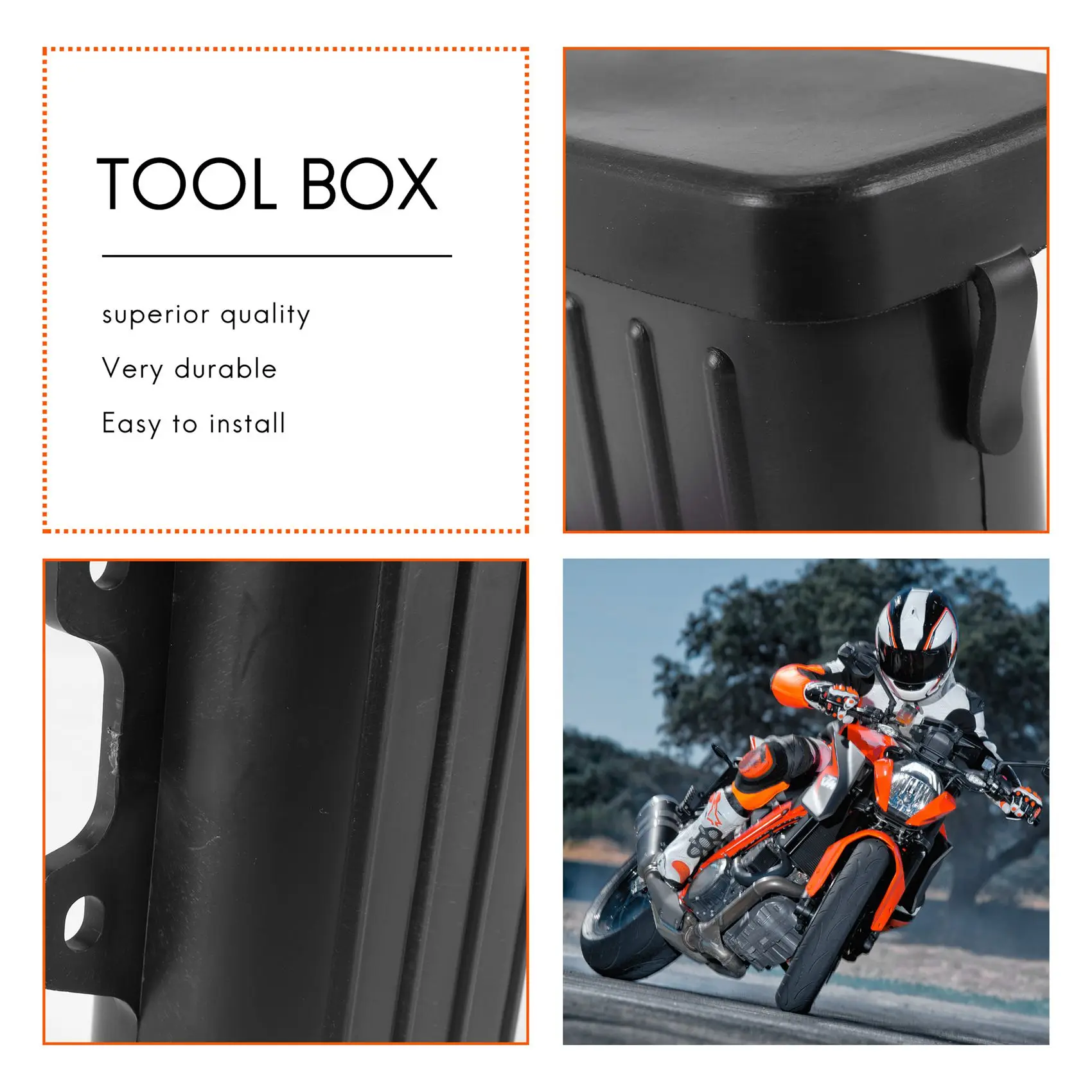 Motorcycle Trail Tool Box Holder Bottle Off-Road Motocross Tool Container Tool Tube for Suzuki DR250 Djebel TW200 TW225JAS