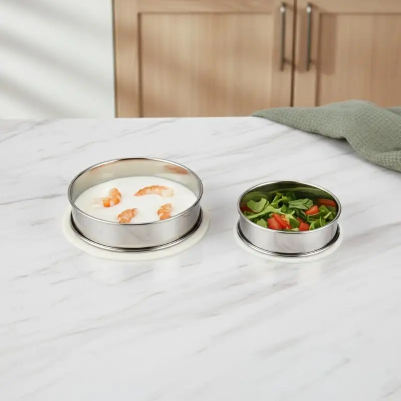 

Muffin Tart Rings Double Rolled Tart Ring Stainless Steel Muffin Rings Metal Round Ring Mold For Food Making Bakeware