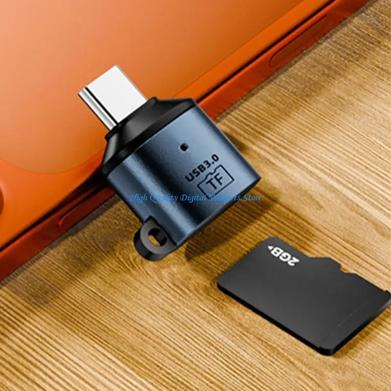 U2JE Universal Metal USB C TF Memory Card Reader With USB3.0 Support Seamlessly Data Access