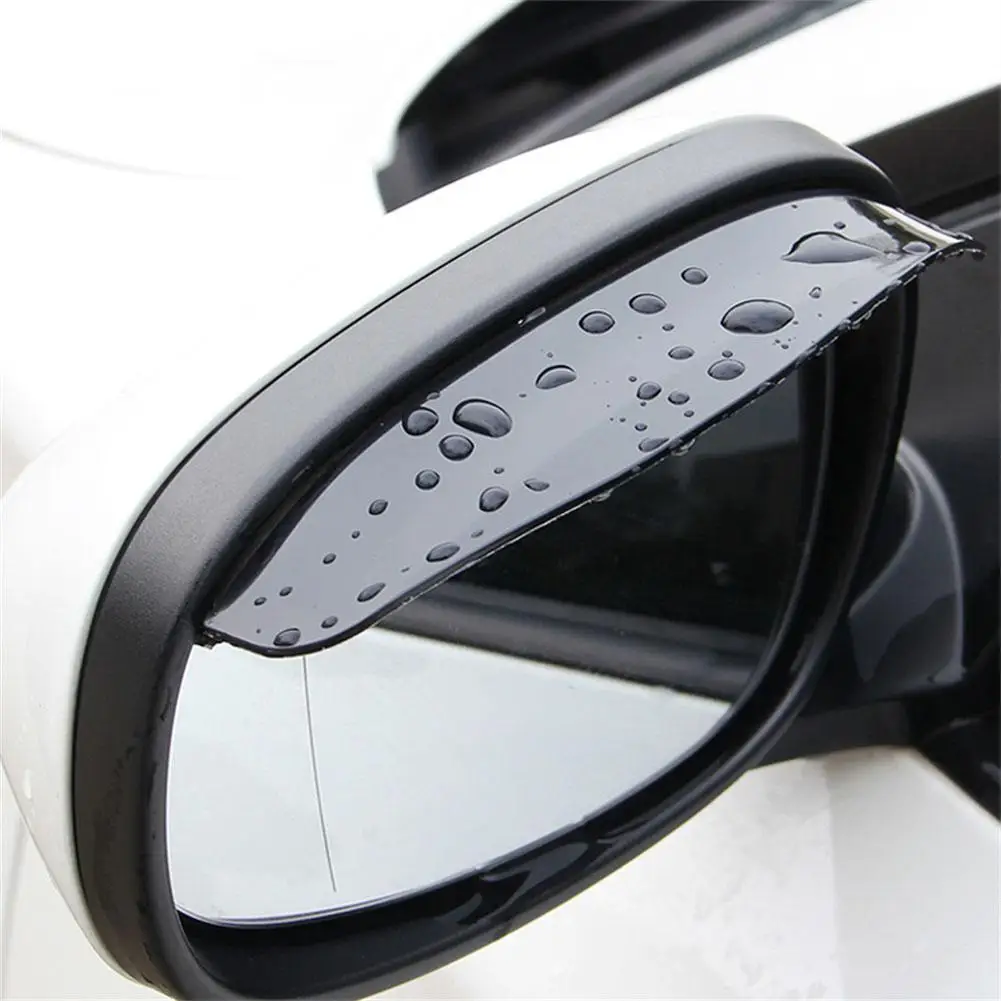 2Pcs Universal Auto Car Rear View Side Rain Shield Snow Guard Sun Visor Car Rearview Mirror Rain Eyebrow  Shade Protector