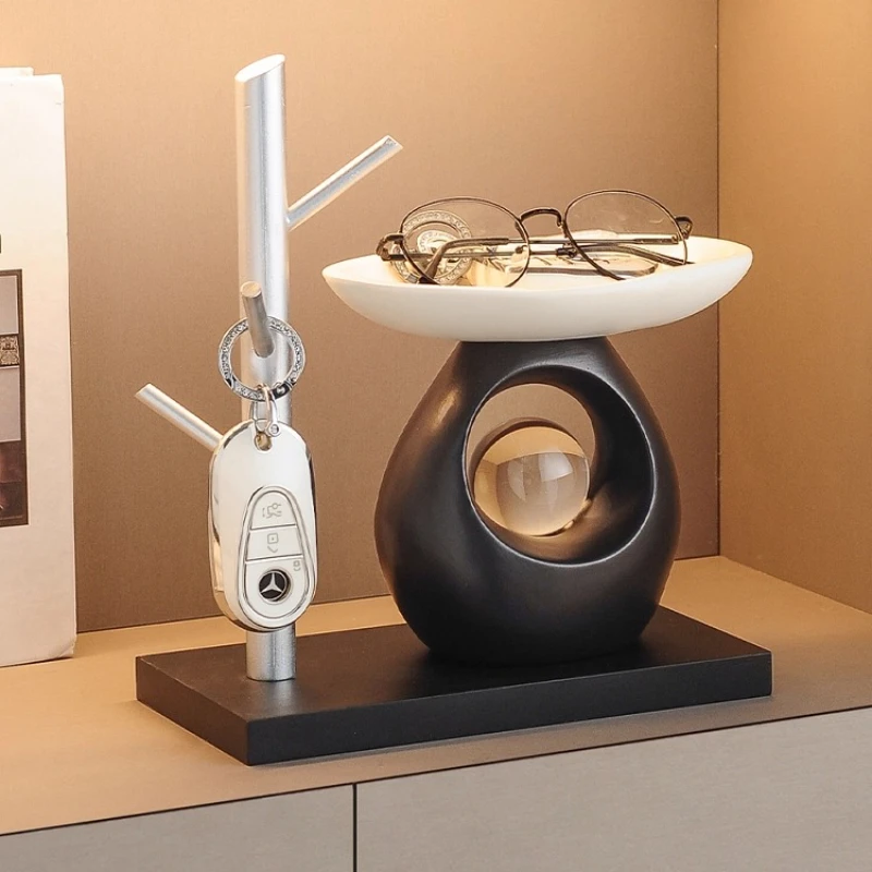 

Stone to run the key storage entrance ornament entry living room wine cabinet entrance modern light luxury high-end