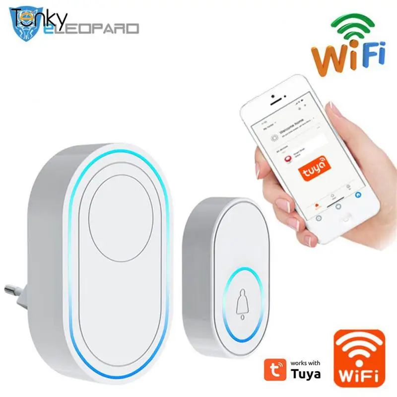 

Дверной звонок Tuya, сигнализация безопасности Водонепроницаемая с дистанционным управлением, домашний приветствующий дверной звонок, мини электронный дверной звонок с дистанционным управлением, стабильный