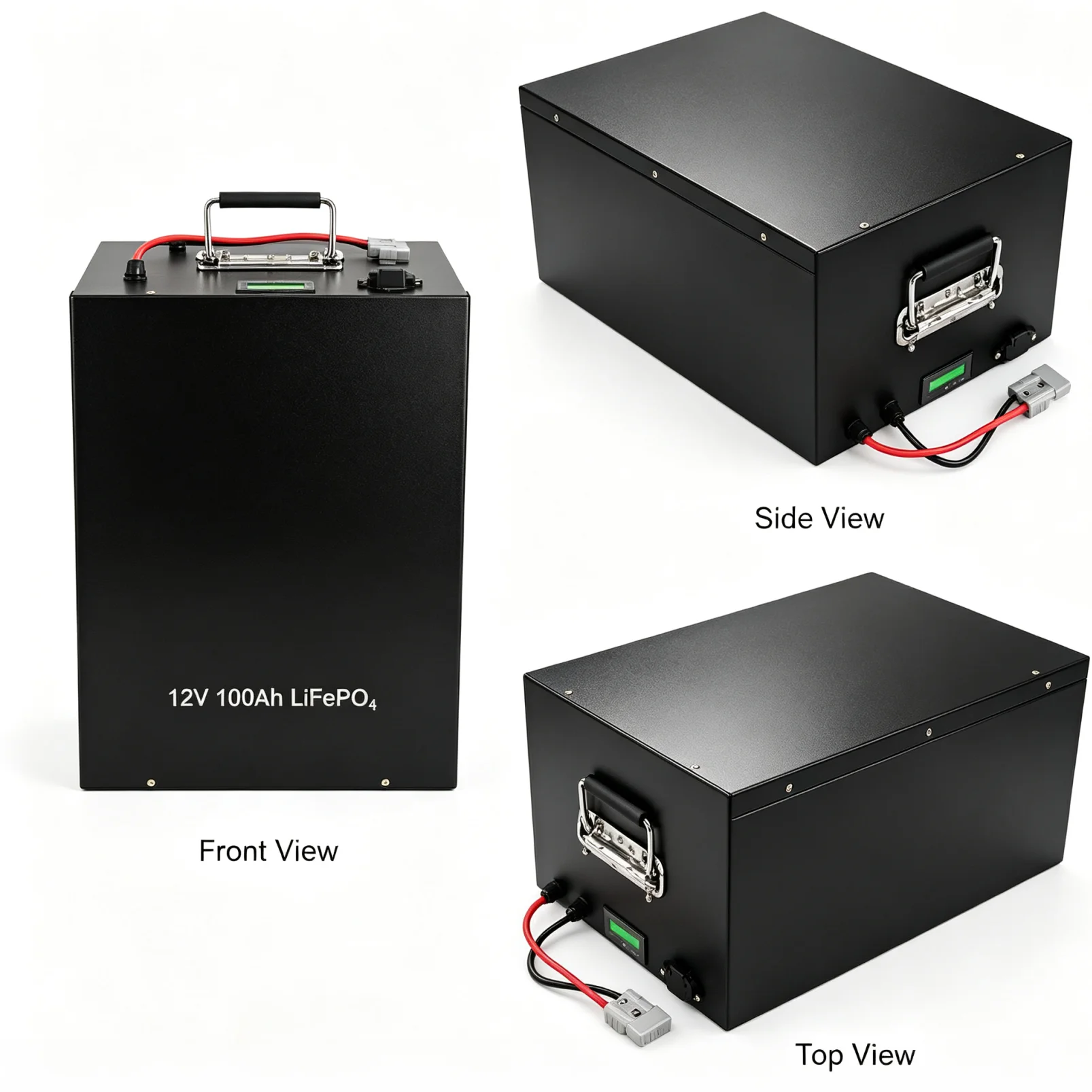12V 100Ah LiFePO4 Solar Battery Deep Cycle Off-Grid Storage for RV Camper Van Marine Boat UPS System with Built-in BMS