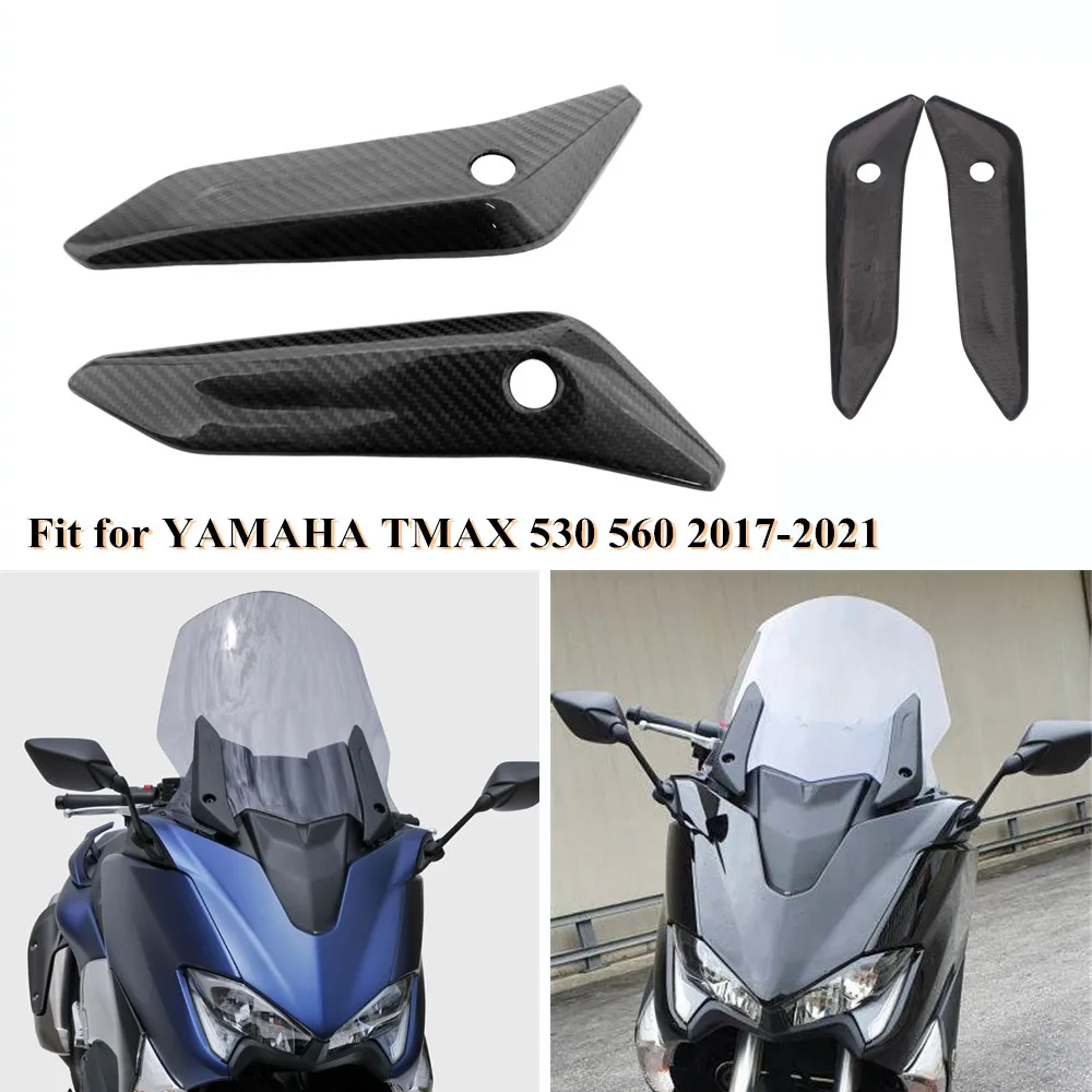 

Motorcycle Windshield Wind Deflector Real Carbon Fibre Windscreen Bracket Fixed Cover For Yamaha TMAX 530 TMAX560 Accessories