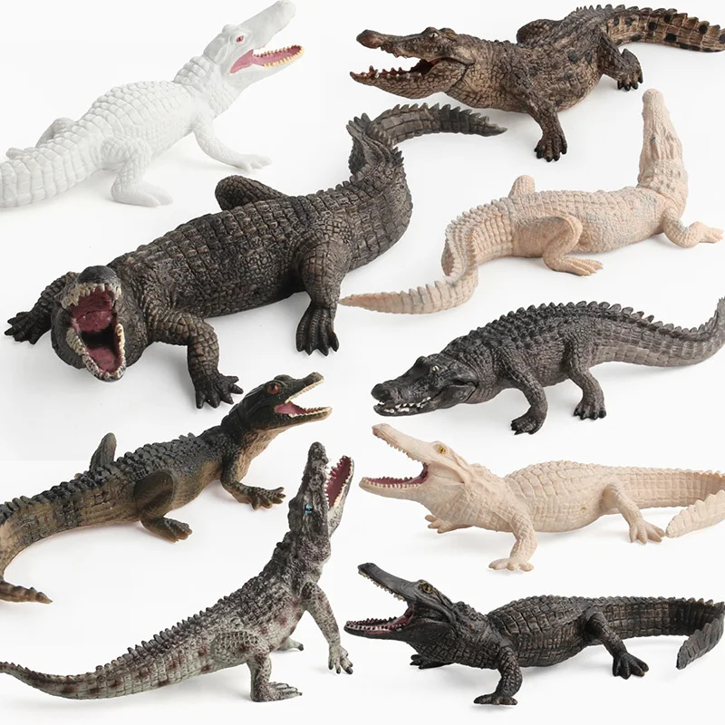 9 Kinds Simulation Wild Crocodile Figure Collectible Toys  Crocodile Wild Animal Action Figures  Animal Sandtable Scene Toy