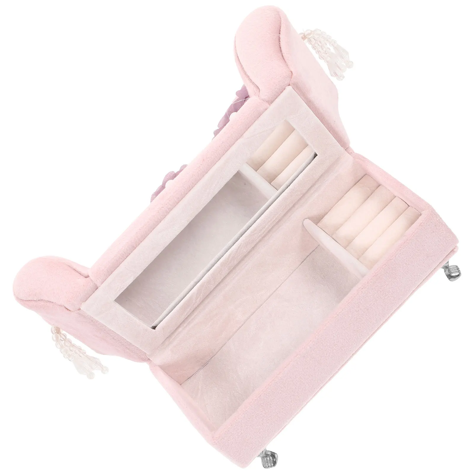 Elegant Jewelry Box Creative Trinket Storage Organizer Fabric Case Desktop Display Small Accessories Holder Home Decor