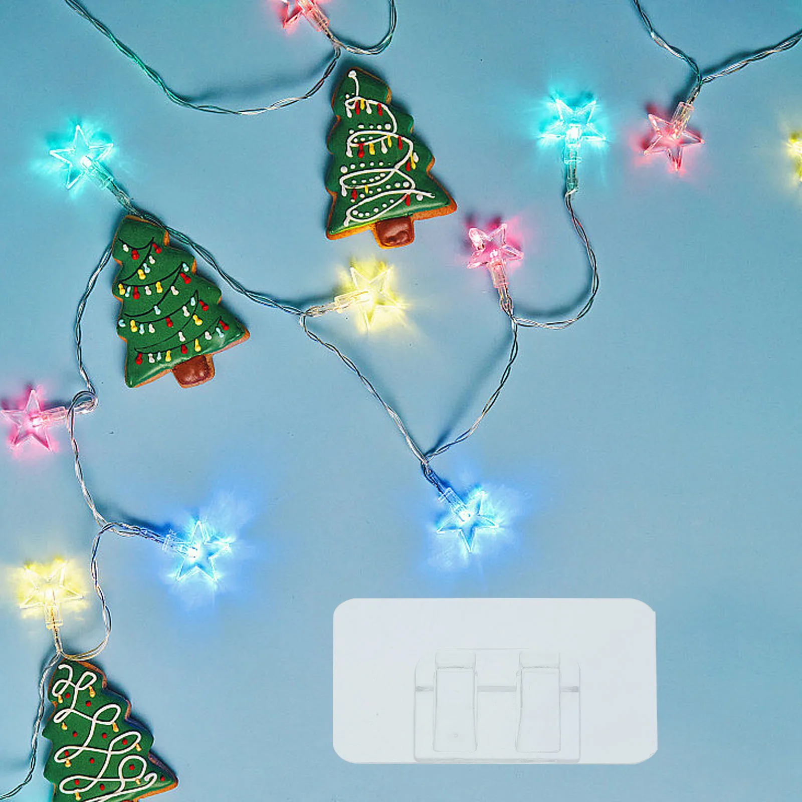 

50pcs Light Clips for Outdoor Indoor Cable Christmas String Lights Hangers Easy Installation Holiday Decorations