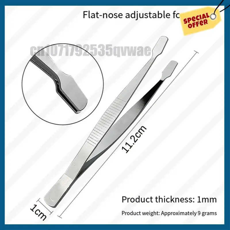 -A89Z 스트레이트 벤트 클립 드레싱 4PCS 정밀 핀셋 세트 전자 수리 납땜을위한 두꺼운 스테인레스 스틸 도구