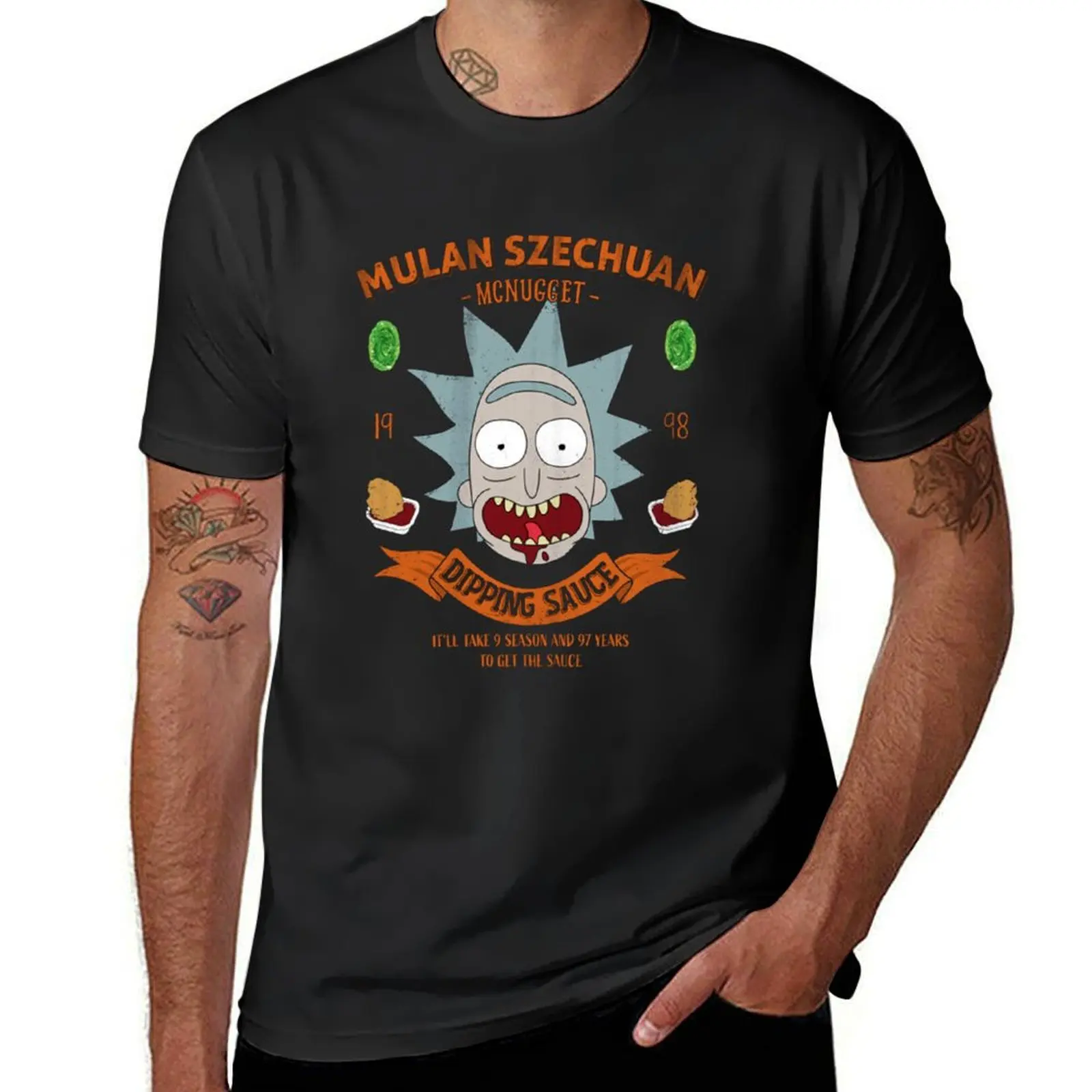 Mulan Szechuan Mcnugget T-Shirt oversizeds vintage clothes Men's t shirts