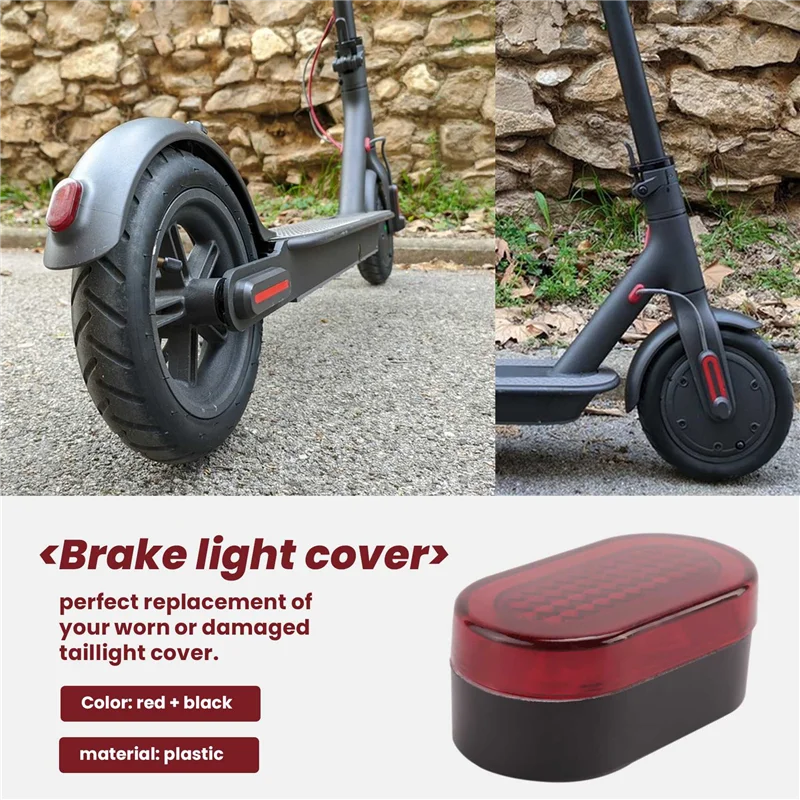 AU34-Scooter elétrico luzes traseiras led traseiro fender abajur freio lâmpada traseira sombra para xiaomi mijiam365 scooter skate