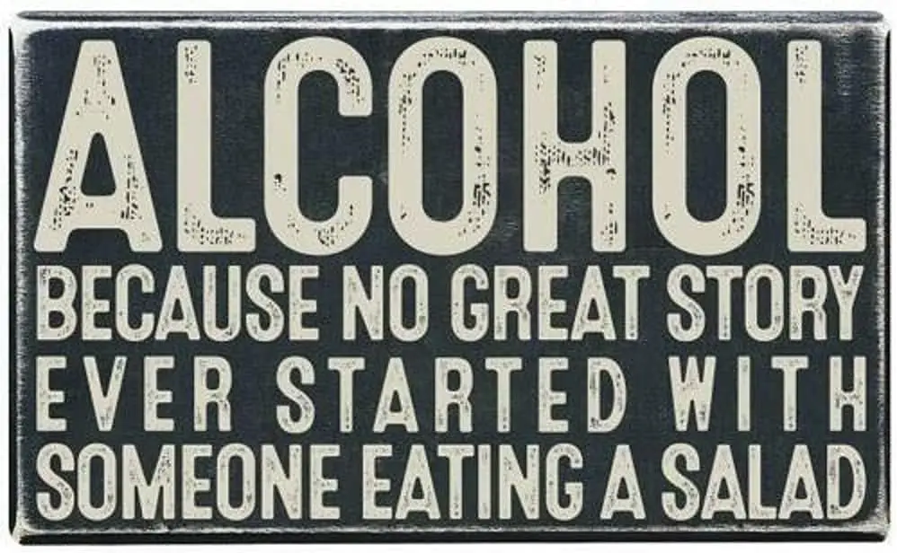 1d,AMERICAN WIT 8 x 12 Metal Tin Sign Retro Vintage Rustic Rusty Antique Look (Alcohol - Because No Great Story Ever Started Wit