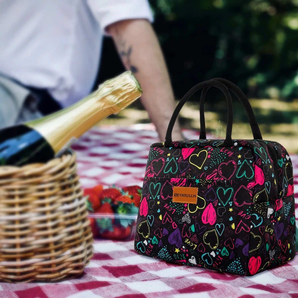 Lunch-Tasche, Kühltasche, Picknick-Box für warme Speisen, sichere, thermisch isolierte Kühltasche, Business-Lunch-Box, Schule, Camping, Outdoor-Reisen – Detail 9