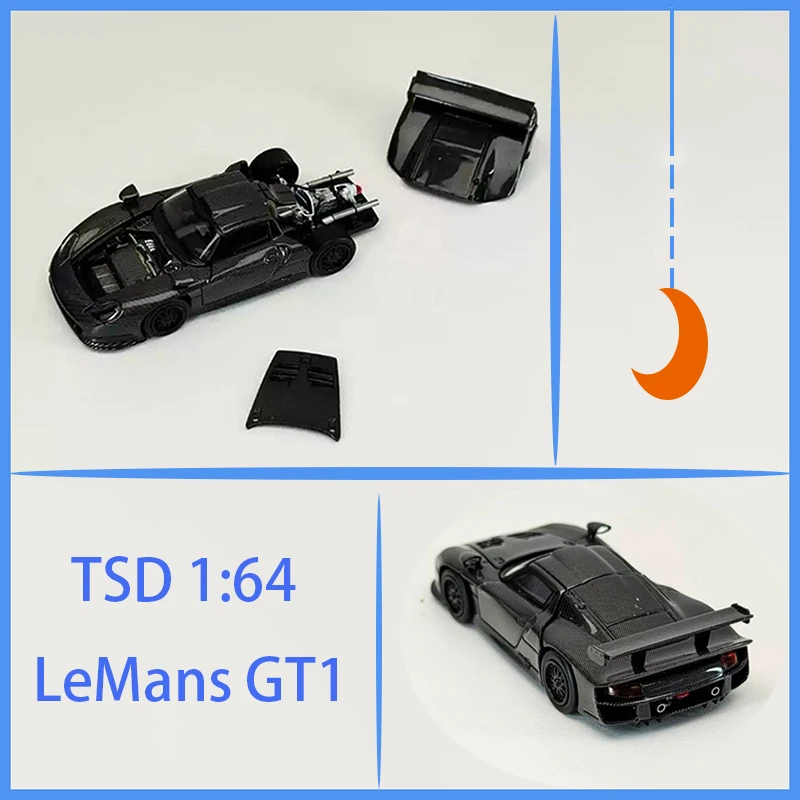 

TSD 1:64 Scale 911 LeMans GT1 Full Carbon Black Alloy Model Car 1997 Le Mans 24h Racing Diecast Collectible Gift