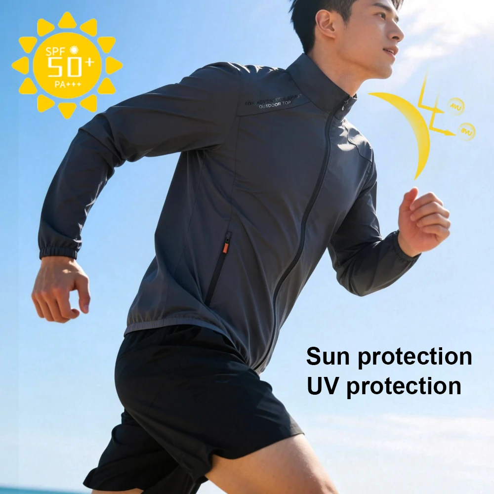

Новая мужская легкая дышащая одежда для активного отдыха с защитой от солнца UPF 50+, летняя быстросохнущая куртка с защитой от УФ-излучения, спортивная куртка