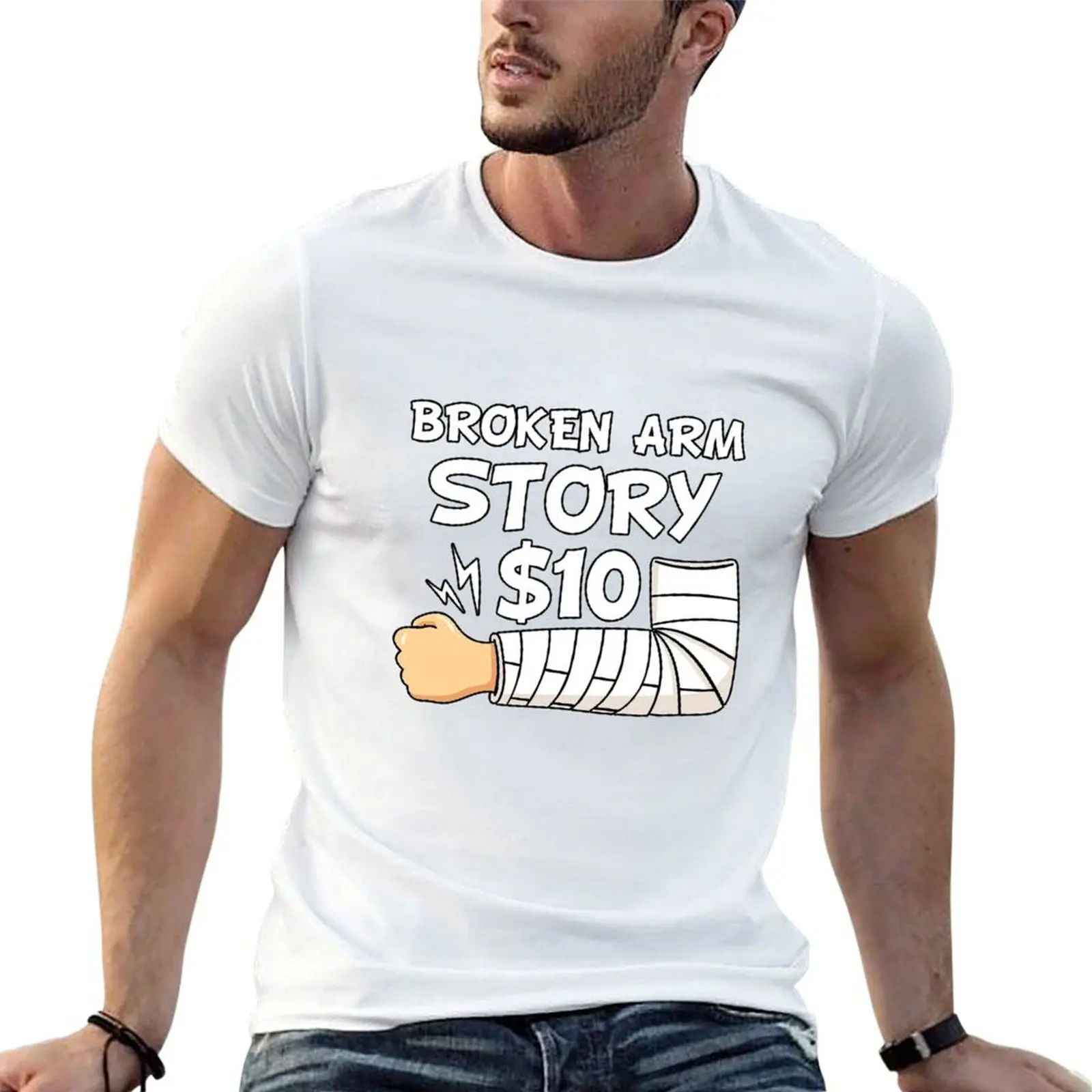 Broken Arm Story Shirt, Funny Arm Injury Tshirt T-Shirt man t shirt designer cotton t shirt pack T-Shirt