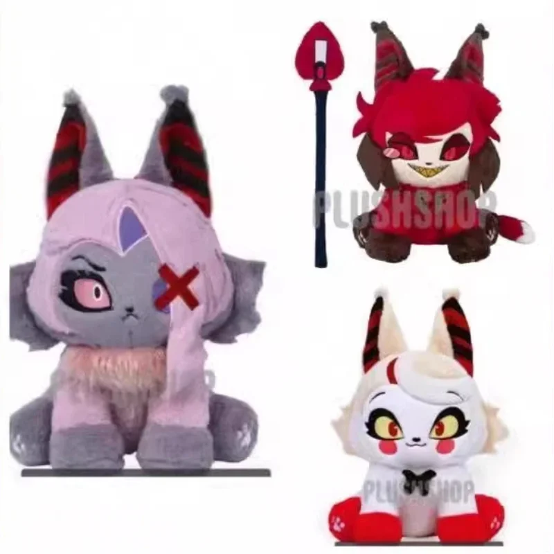 Hazbin Hotel Pelúcia Novo produto Vaggie Meow Hell Inn Vicky Cat Boneca grande de pelúcia parece macia e sentada com cerca de 43 cm de altura