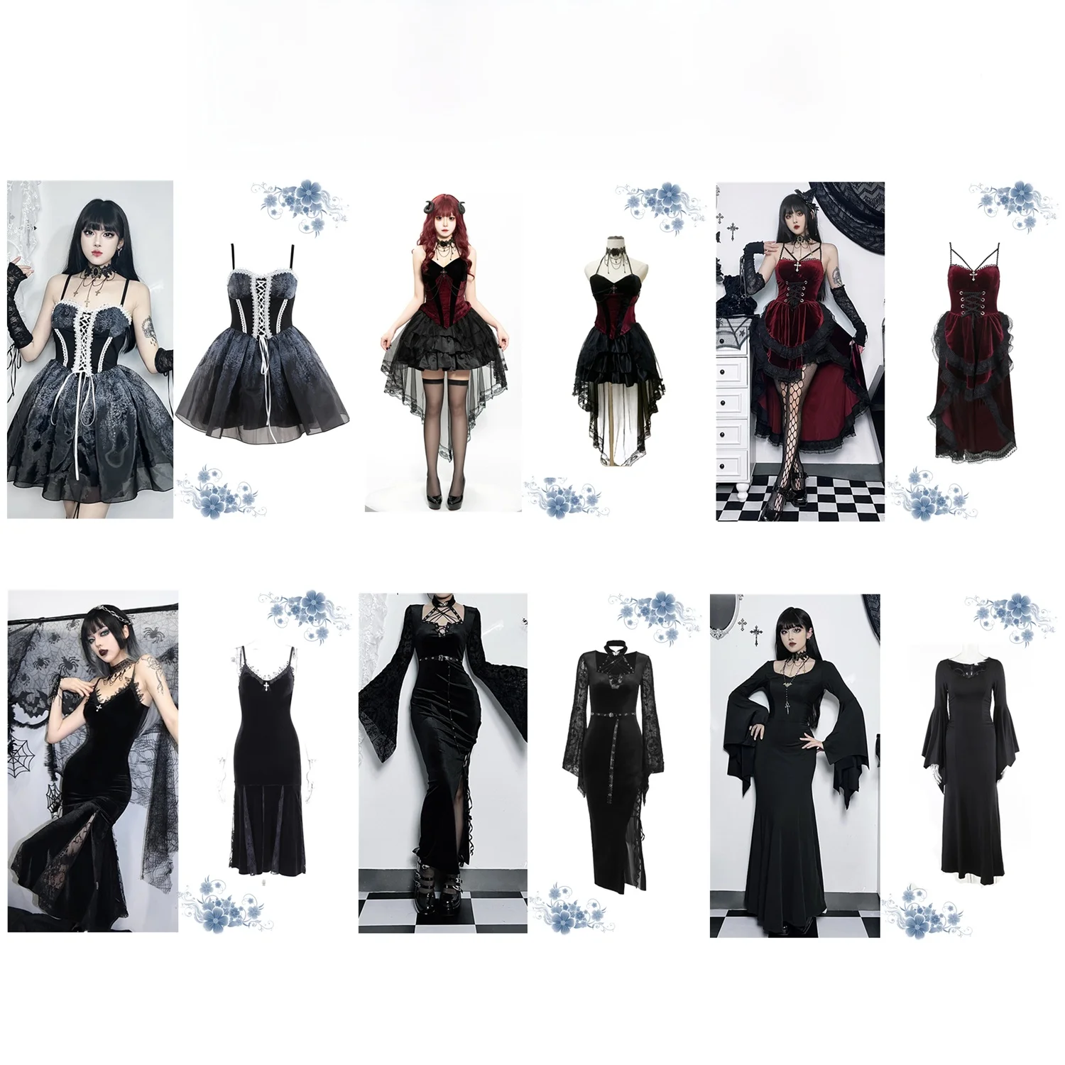 

k Lolita Sle Sexy Devil Girl Dr loween Costume Women's Bride Witch Dr Svel Polyester Fiber Velvet...