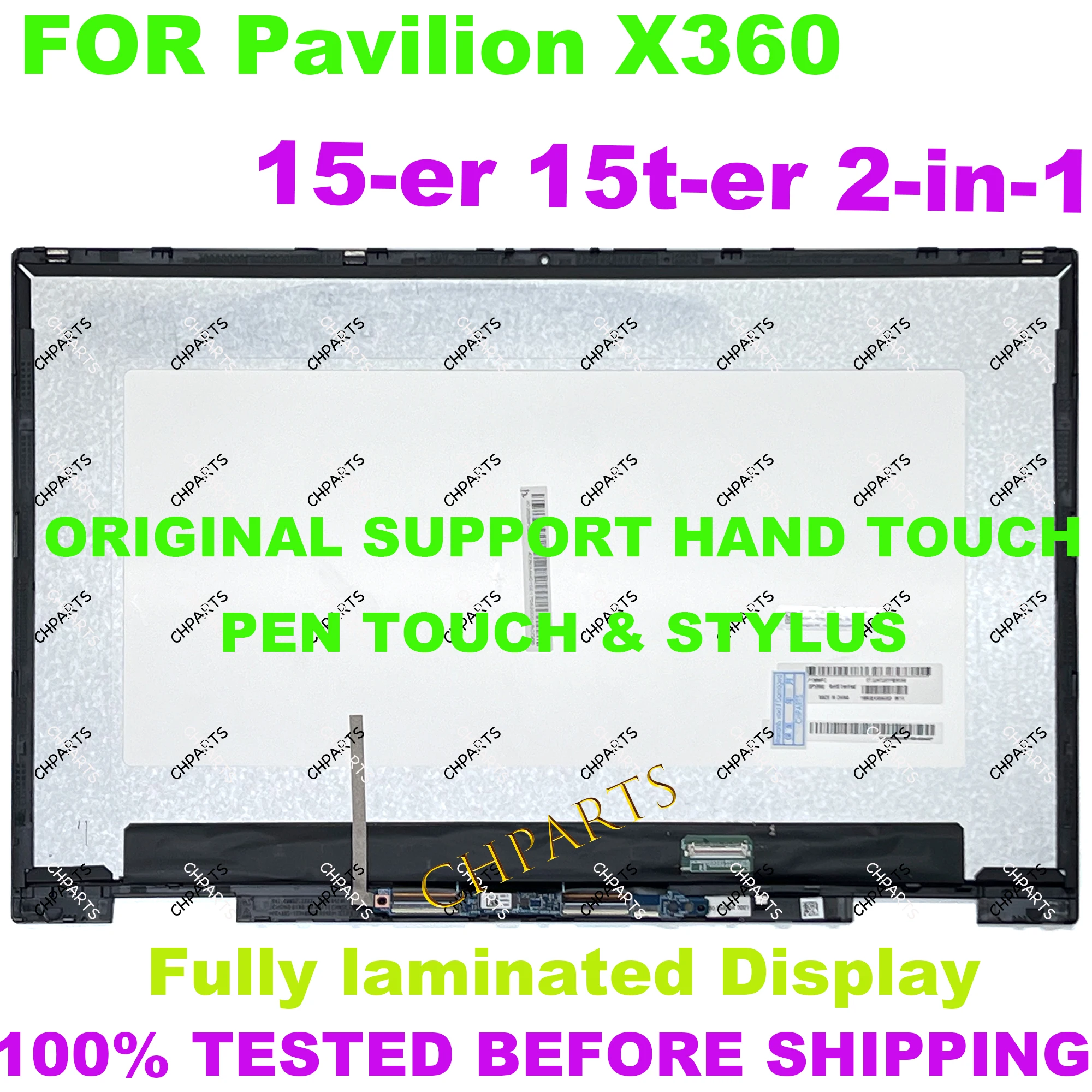 Imagem -02 - para hp Pavilion X360 15-er 15-er0007ur 15-er0003nb 15-er0996nz Display Lcd Montagem da Tela de Toque L73065-jd1 15.6 1080p