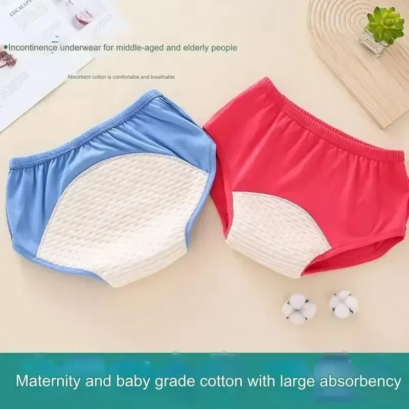 Women Period Briefs Menstrual Panties Pregnancy Urinary Incontinence Leaky Panties Elderly Cloth Underwear Adult Cloth Diapers