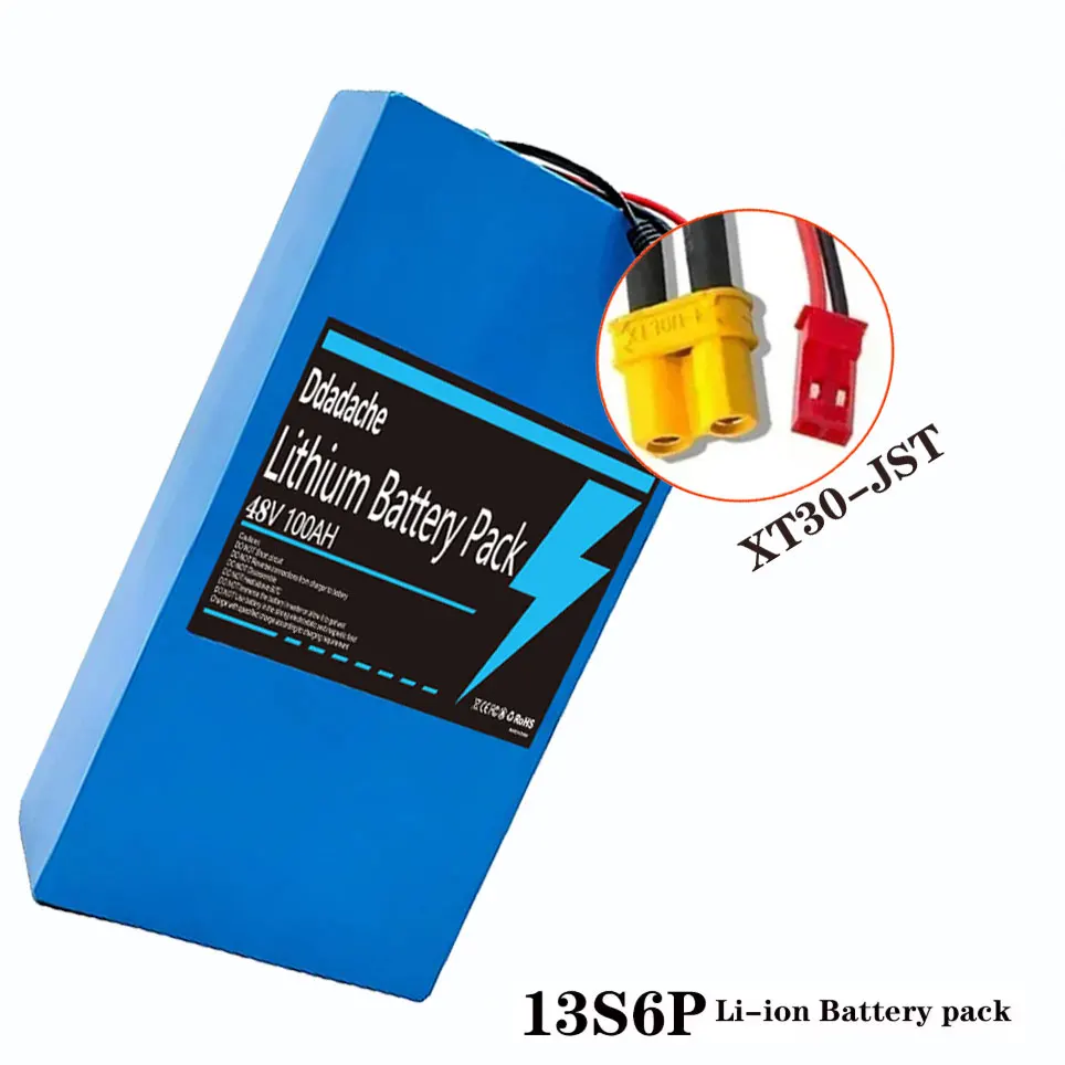 100Ah 48V 100% Nieuwe 13S6P Batterij Originele Lithium Batterij 2000W Citycoco Gemotoriseerde Scooter Batterij Ingebouwde 50A BMS