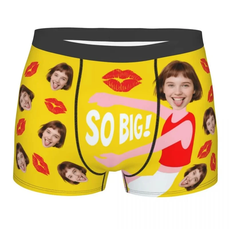 Personalized Men's Underwear with Custom Photo Print - Romantic Valentine's & Anniversary Gift Idea