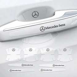 4/8pcs Transparent Car Door Handle Bowl Stickers Anti-scratch Protection for Mercedes Benz AMG A B C D M S R G Class GLK GLA CLA