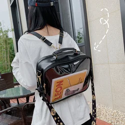 Ita-mochila transparente para mujer, bolso de hombro para niña adolescente, bolsa de gelatina Itabag