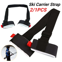 2/1PCS Skiing Strap Adjustable Skiing Pole Shoulder Hand Carrier Lash Handle Straps Porter Hook LoopProtecting For Ski Board