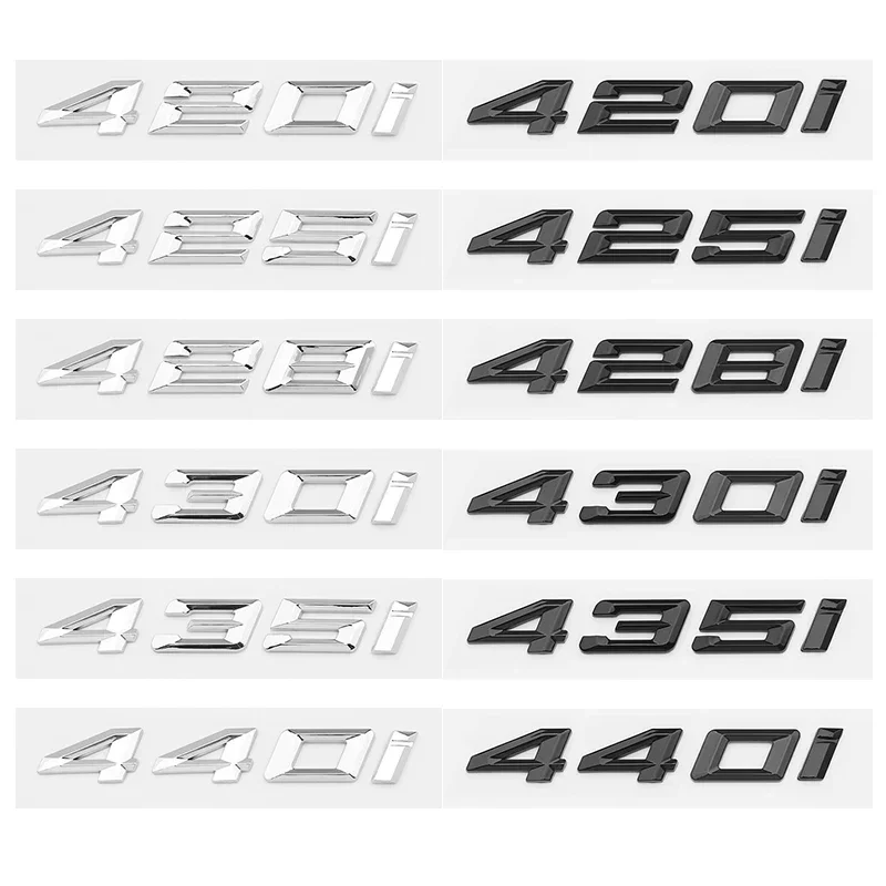 For BMW 4 Series Sticker 420i 425i 428i 430i 435i 440i Modified Digital Displacement Standard ABS Rear Logo