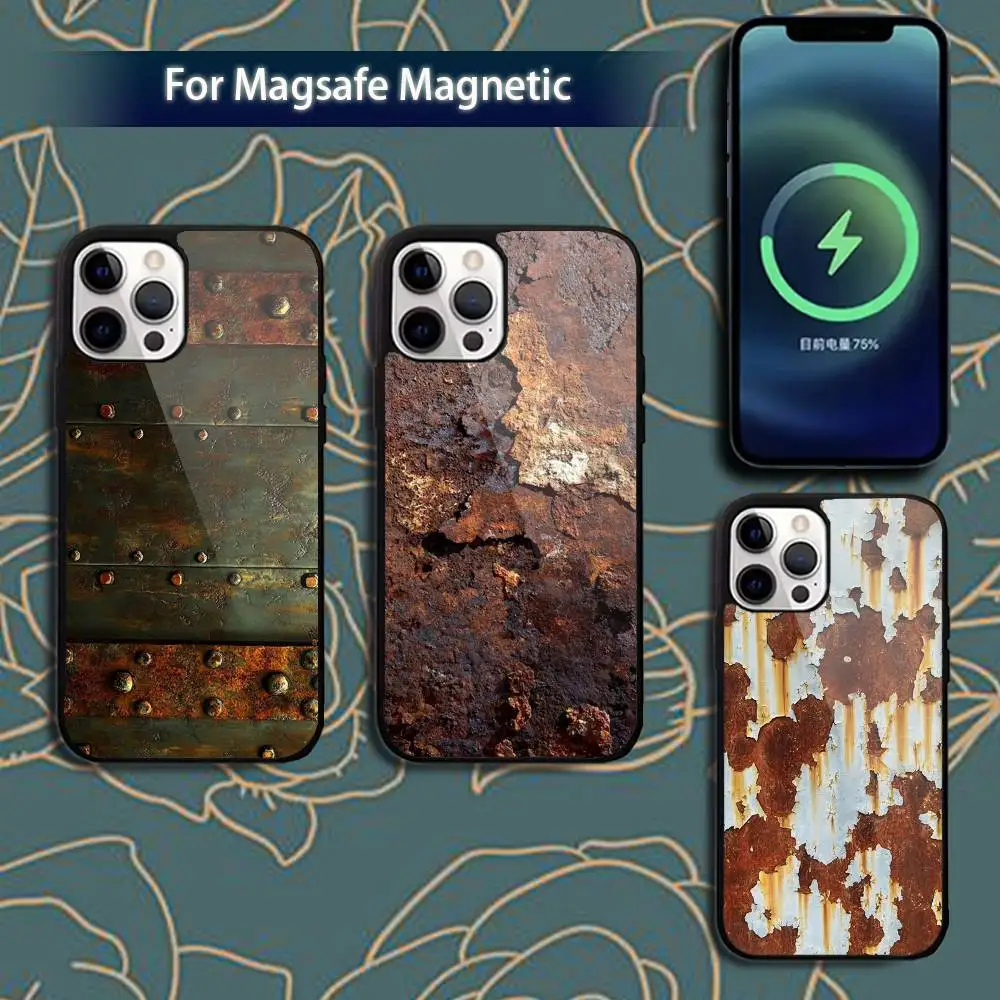 

Retro Industrial Style Rusty Phone Case For iPhone17,16,15,14,13,12,11,Pro,Max,Plus,Mini,Magsafe,Magnetic Wireless Charging Case