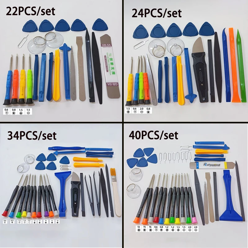 Kit de herramientas de reparación para teléfonos móviles y computadoras, 22/24/34/40 en 1, destornillador multifunción para desarmar y reparar