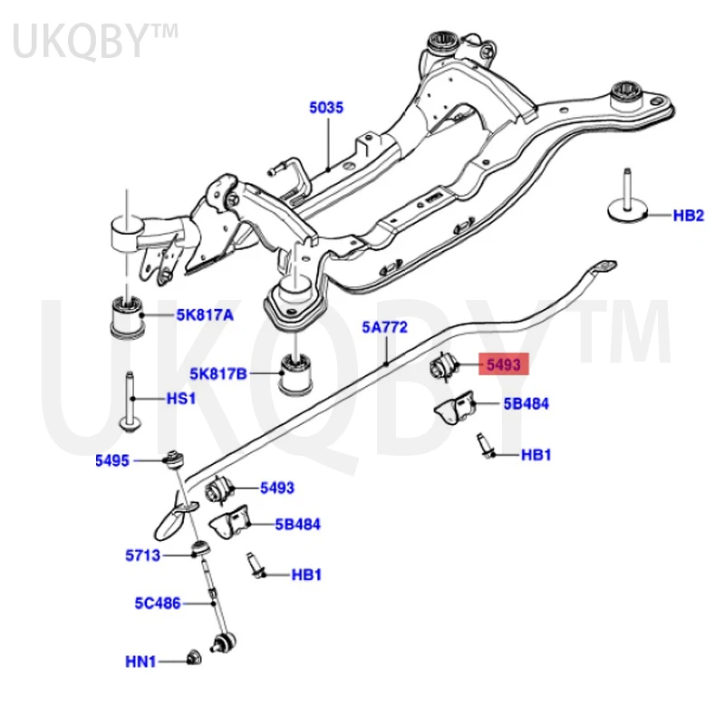 apply Zh i Sh en g Da i Y i Hu 13. Ma x Balance bar rubber sleeve rear 8G914A037ABA