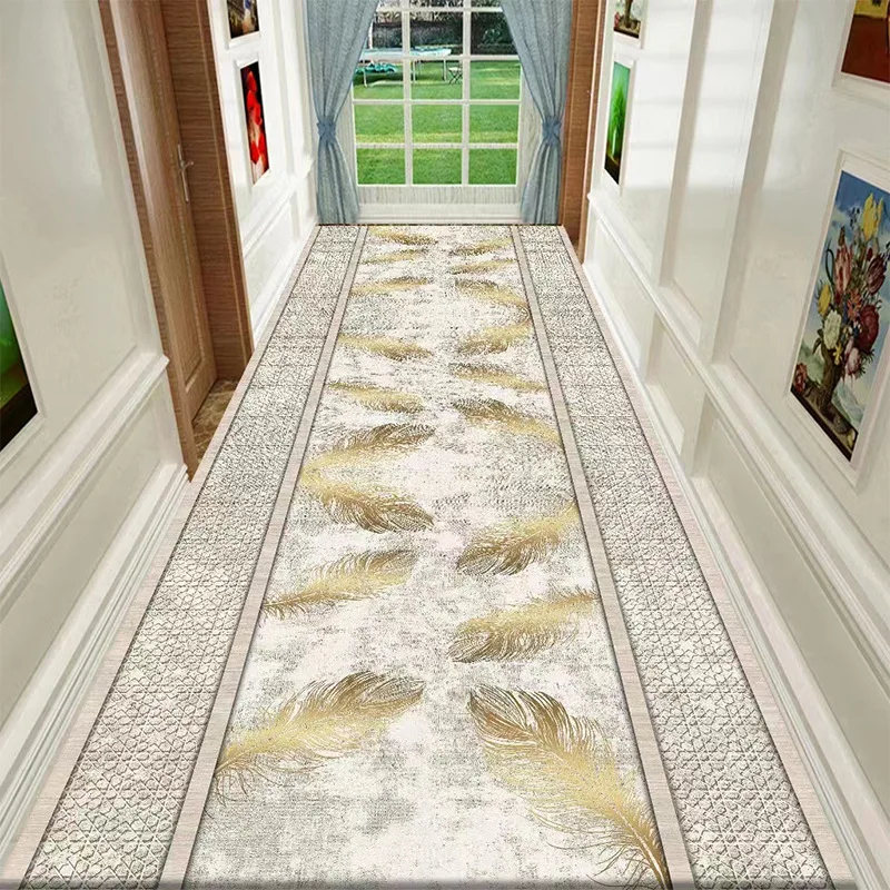 Modern Luxury Aisle Walkway Carpet Hallway Passageway Decor Area Rug Corridor Long Runner Corridor Doorway Floor Mat Non-slip