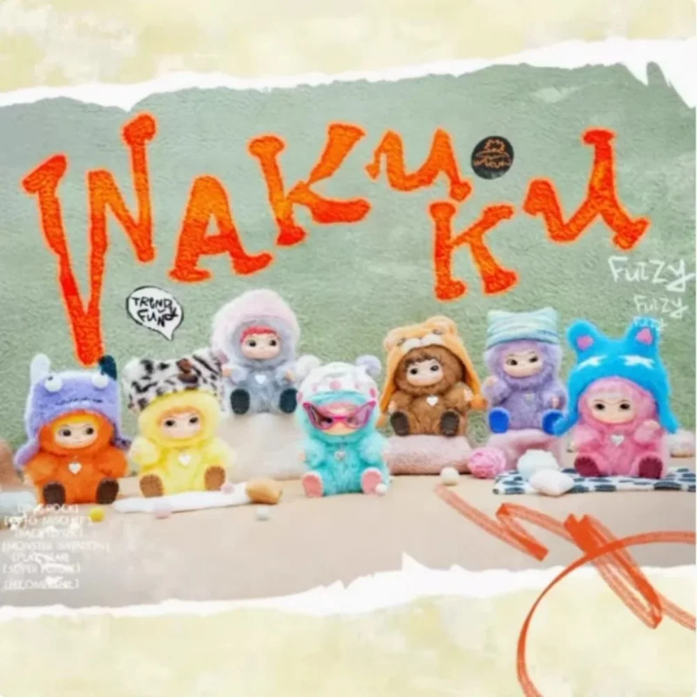 

Genuine Wakuku Fuzzy Trendy Fun Party Series Blind Box Toy Vinyl Face Pendant Action Figure Mystery Box Give Child Surprise Gift