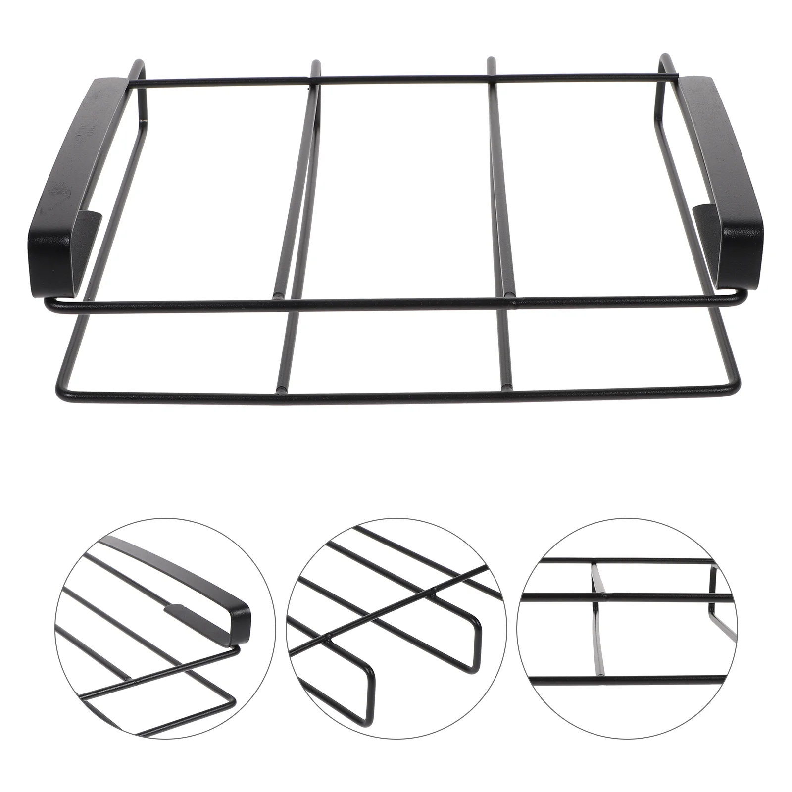 

Hanging Chopping Board Rack Stainless Steel Black Cutting Stand Holder under Cabinet ganizer Multi Use Design Space Saving Pot