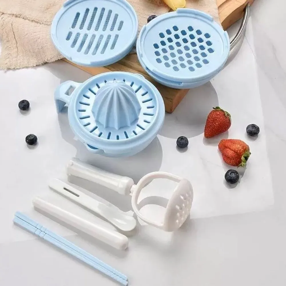 

Solid color Baby Food Grinding Bowl Handmade Easy to Use Fruit Puree Grater Multifunctional Manual Operation Vegetables Grinder