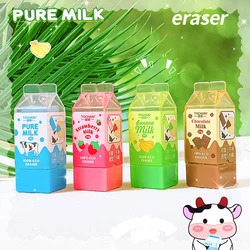 cute Aesthetic stationery back to school supplies stationery Kawaii  Erasers milk rubber teacher supplies school stuff equipment