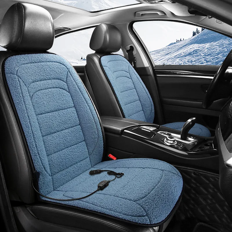 LEIBOO Heated Car Seat Cover Car Heating Cushion Winter Heated Seats Car Seat Warmer 12V Seat Cushion For Back And Seat image 3