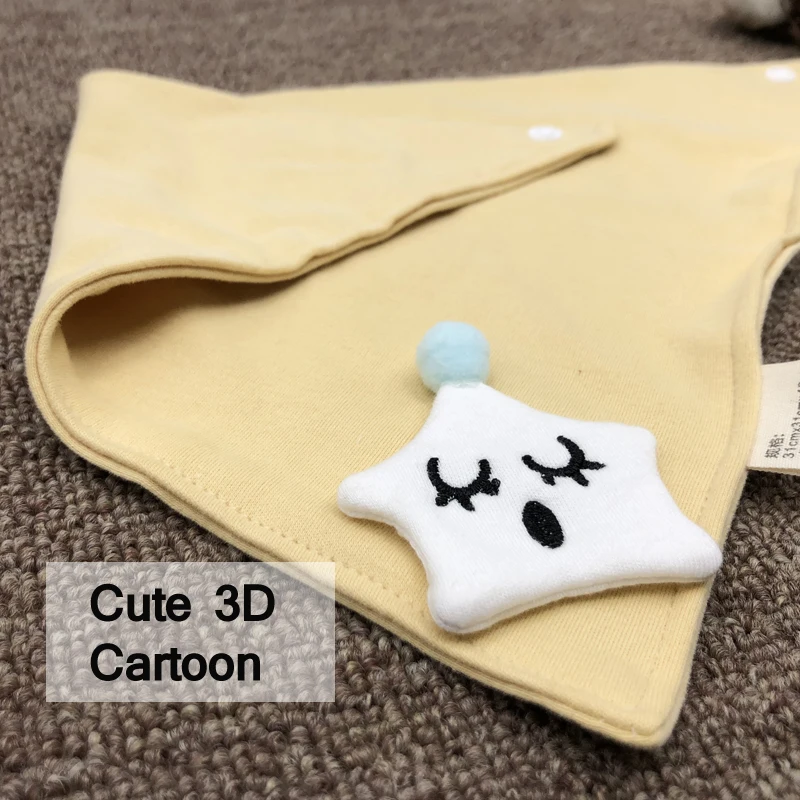 (4 pieces) Baby cotton bib newborn saliva scarf triangle soft and skin friendly Class A grade for 0-3 years old