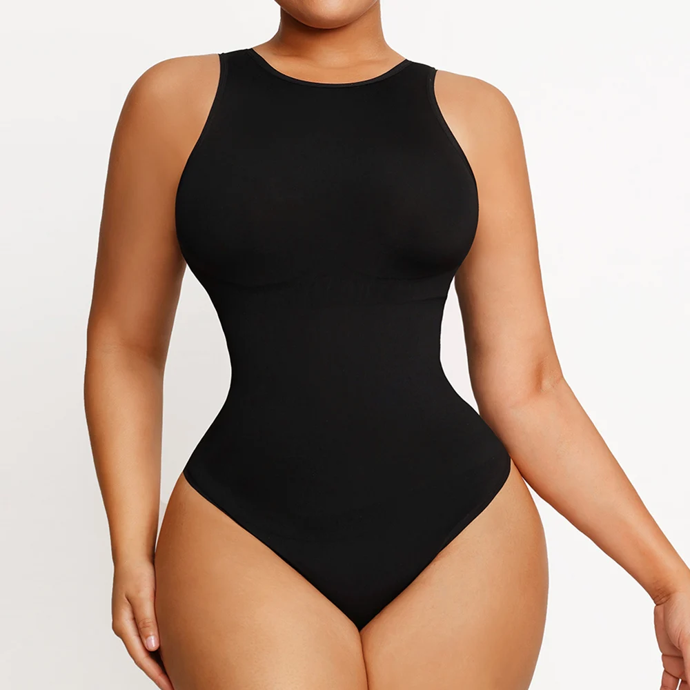 

Bodysuit for Women Tummy Control Shapewear Racerback Top Clothing Seamless Body Sculpting Shaper High Neck Women Corset Faja