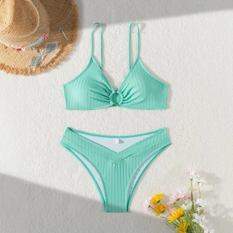 

Summer Swimsuit Spaghetti Strap Women Sexy Two-pieces Bikini Set Swimwear Bathing Suit Female Sexy Swimsuits