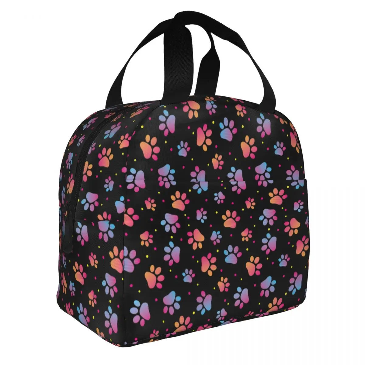 Animal Paw Pattern Insulated Lunch Bag Portable Cute Footprint Meal Container Cooler Bag Tote Lunch Box Picnic Food Storage Bags